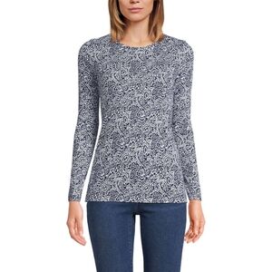 LANDS END Paisley Rib T-shirt